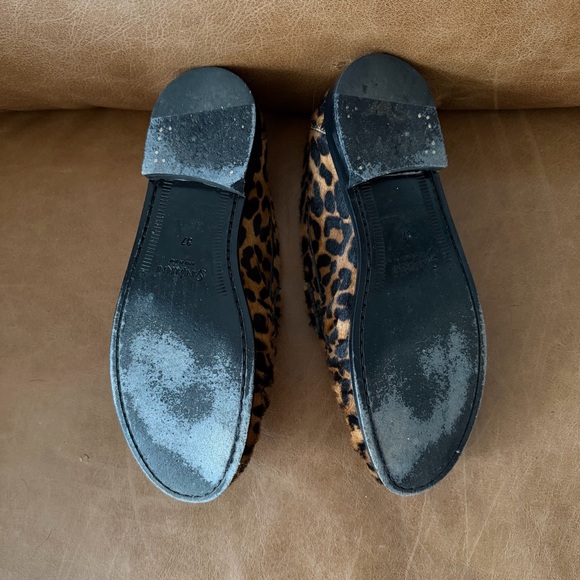 YSL Leopard Print Pony Hair Loafers - Picture 7 of 8